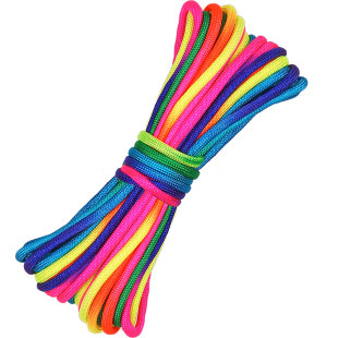 七彩色渐变伞绳 编头发辫子的彩绳 DIY手工编织手链绳子 4mm线