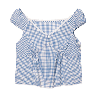 Dunst2026夏季新品女士甜美露肩式两穿立体感褶皱衬衫UDBL6B225