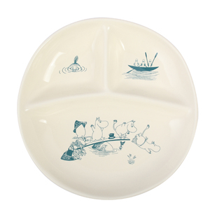 moomin姆明分隔盘子陶瓷分格盘家用高级感餐盘餐具减肥儿童碗大人