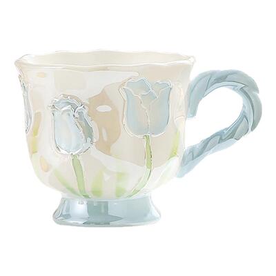 U Mi LIVING ·釉梦 |杯具珠光高脚杯轻奢高颜值郁金香陶瓷马克杯