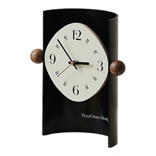 EMITDOOG入户玄关高级感时钟摆件客厅电视柜摆台式桌面钟表装饰品