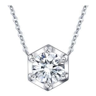 CEVOL新奢钻石 光芒系列 显大铂金钻石项链叠戴耳饰时尚女礼物