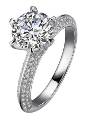 经典六爪半壁江山求婚戒指