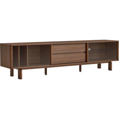 林氏家居复古胡桃色茶几电视柜