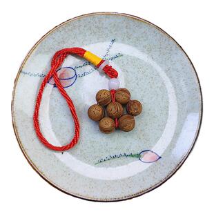 小桃核七星阵平安招财纳福挂件钥匙扣野生桃胡车挂室内装饰品吊坠