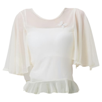 飘逸短袖上衣现代练功服舞蹈服装