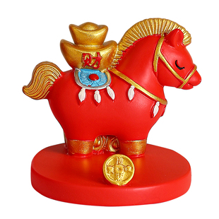 2026马年吉祥物公仔生肖小马摆件马上有钱手机支架桌面装饰品礼物