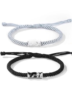 情侣手链纯银一对生日礼物送女男