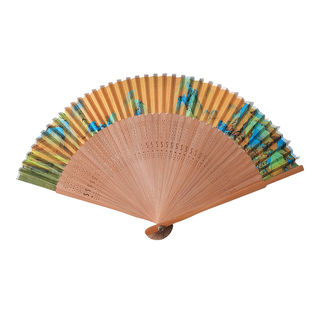 千里江山图扇子中国风折扇古风新中式配汉服马面裙便携折叠扇夏季