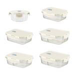 卡罗特玻璃饭盒上班族微波炉加热便当盒专用碗保鲜盒餐盒带盖分隔