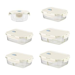 卡罗特玻璃饭盒上班族微波炉加热便当盒专用碗保鲜盒餐盒带盖分隔