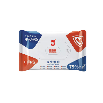 10片小包便携装酒精消毒湿巾