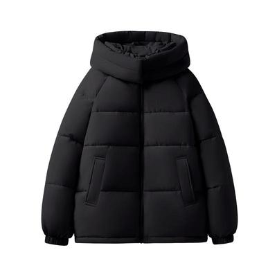 真维斯黑色棉袄棉服女款2025新款冬季韩系超好看冬装夹棉厚外套W