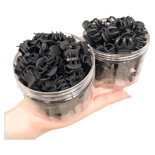 公主头小抓夹侧边碎发刘海黑色小发夹女前额头发花朵可爱夹子头饰