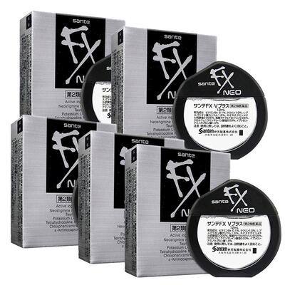【5瓶】日本参天FX银装眼药水滴液正品官方旗舰缓解眼疲劳12ml*5