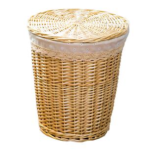 收纳筐脏衣篮藤编火锅店放衣服收纳篮子竹编脏衣服衣物脏衣篓柳编