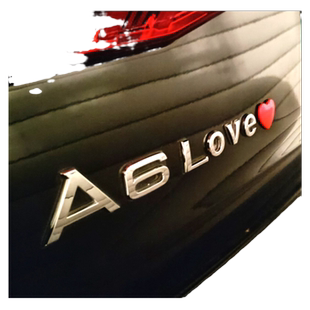 创意字母LOVE爱心奥迪Q2Q5LA4A6L奔驰C260E300L博越L改装车尾标贴