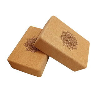 瑜伽砖软木定制瑜伽馆专用高密度软木砖艾扬格成人抗压瑜伽砖头