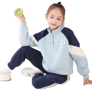女童运动套装春秋儿童2026新款中大童薄款外套裤子洋气两件套童装