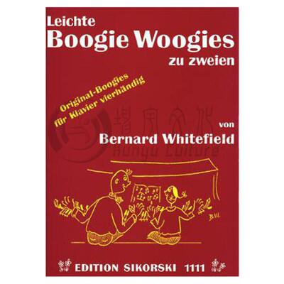 怀特菲尔德 布吉伍吉爵士钢琴 四手联弹 德国思考斯基 原版乐谱书 Whitefield Boogie Woogies for Piano for 4 Hands SIK1111