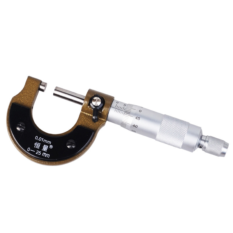 上海恒量外径千分尺千分卡0-25 25-50 50-75mm螺旋测微器分厘卡