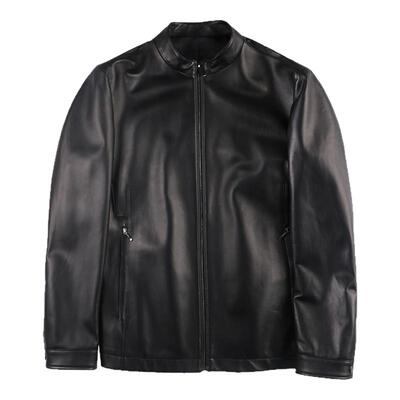 立领商务休闲真皮皮衣20秋冬新品