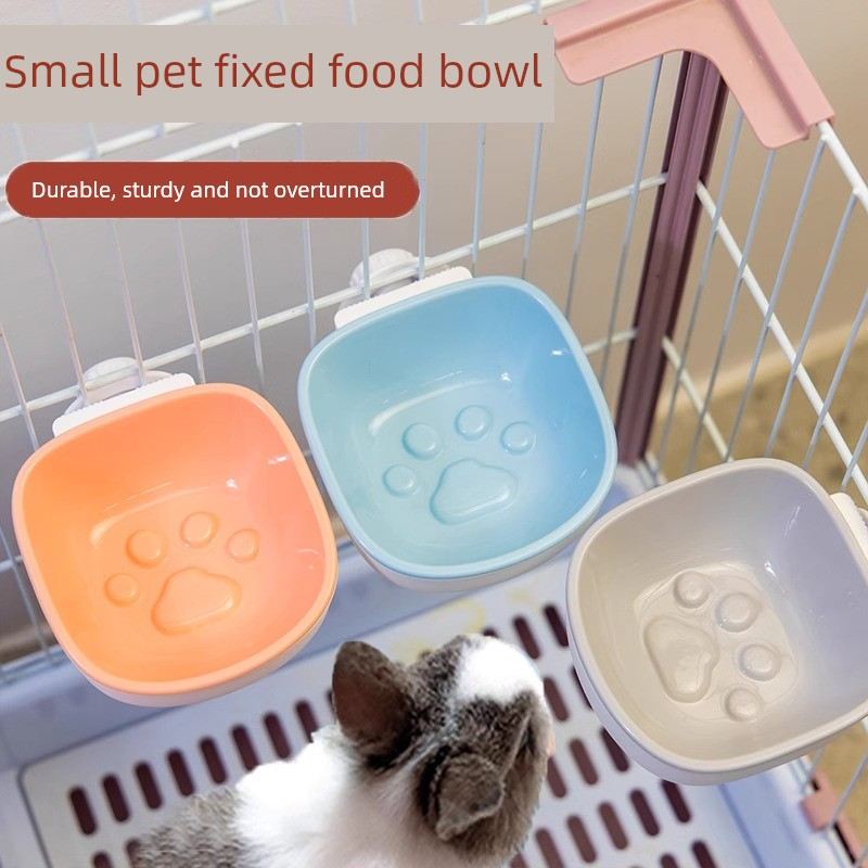兔子食盆荷兰猪喂食器龙猫食槽豚鼠饭盆兔粮碗防掀翻防啃咬扒固定
