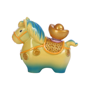 小马福福摆件马上有钱发财马年吉祥物公仔高级感小众本命新年礼物