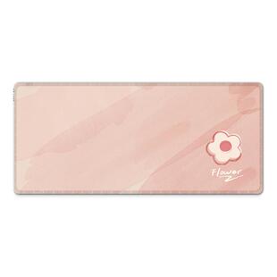 SUYA苏雅粉色小花鼠标垫女生超大号办公桌垫笔记本电脑键盘垫防滑