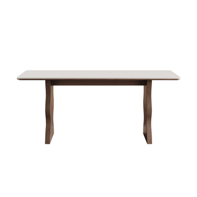 奥古斯特中古侘寂风实木岩板餐桌