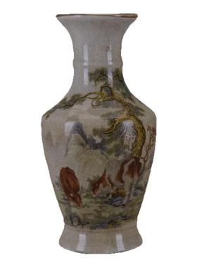 仿清景德镇仿古做旧陶瓷花瓶摆件客厅插花装饰品家居饰品