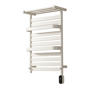 巴勒摩6900安卫适奶油白智能电热毛巾架碳纤维加热定时烘干毛巾架