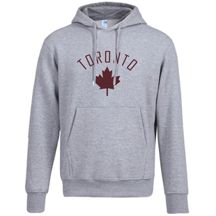 多伦多大学加拿大留学生加绒套头卫衣连帽校服文化衫纪念秋冬宽松