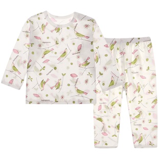 儿童睡衣春秋纯棉男童薄款长袖宝宝家居空调服女孩婴幼儿秋季套装