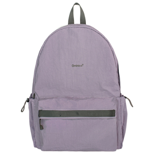 Qminica轻便大容量双肩包女彩色简约旅行包16寸电脑包学生书包