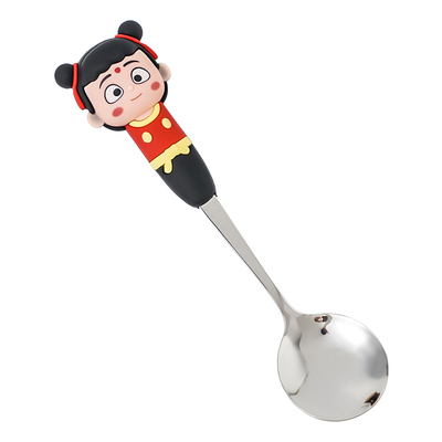哪吒勺子叉子304不锈钢家用调羹