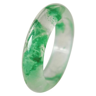 宫里上新非洲翠戒指男款天然玉戒指玉石指环素圈食指玉扳指国风