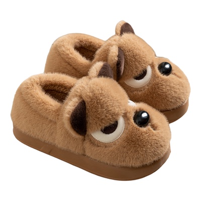 踩屎感小狗包跟棉拖鞋男厚底保暖