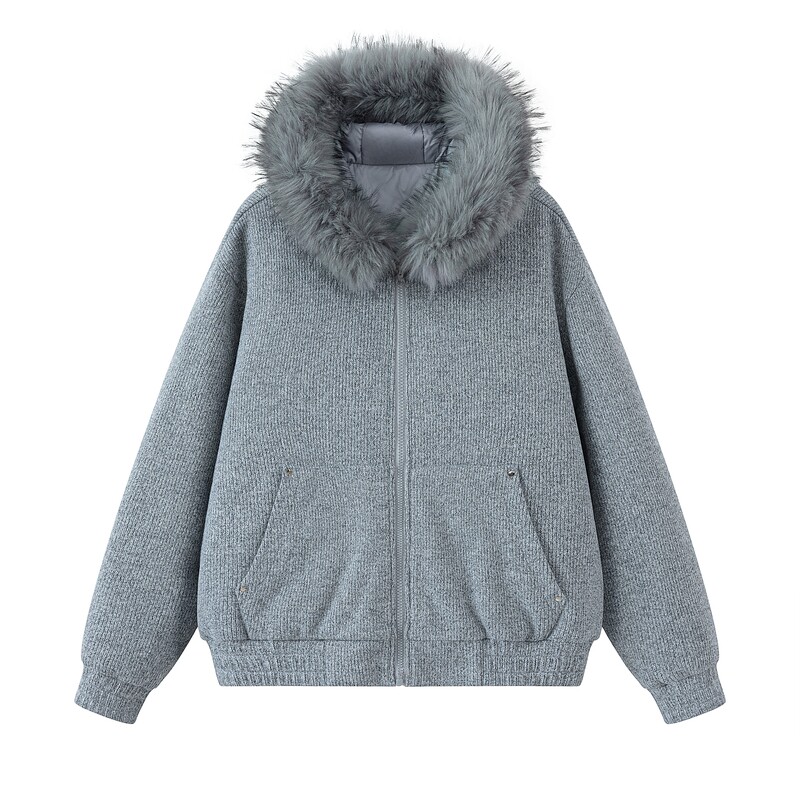 马克华菲加厚保暖毛领羽绒服男款