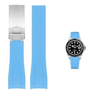 弧形接口橡硅胶表带适配劳力士手表带黑水鬼绿水鬼游艇名仕日志男