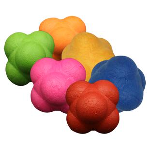 六角反应球不规则弹力变向球儿童灵敏力速度训练器成人拳击训练球