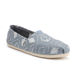 TOMS女鞋春夏新款一脚蹬平底休闲透气帆布懒人渔夫单鞋子