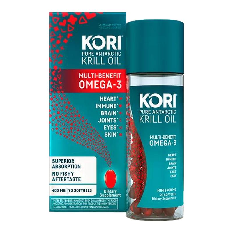 KORI进口运动小蓝瓶纯南极磷虾油软胶囊高纯omega3深海鱼油升级