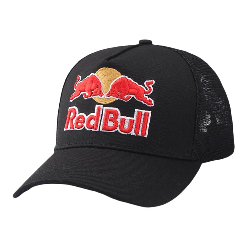 RedBull红牛赛车帽男女款帽子美式刺绣棒球帽透气网眼遮阳鸭舌帽