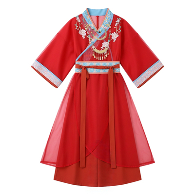 新款战国袍女童汉服仙气古装