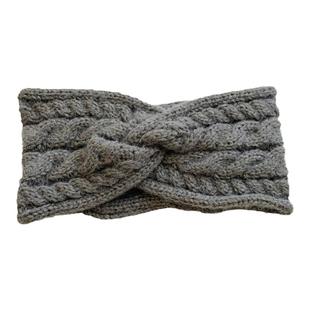 韩版秋冬外戴针织保暖宽边发带复古麻花交叉毛线发箍护耳头饰网红