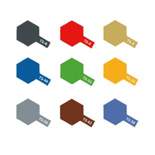 田宫自喷漆 高达模型上色光泽消光黑 光油 金属金/铝/银/黑TS1-56