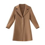 双面毛呢大衣女中长款2025秋冬新款中年妈妈高级感羊毛呢西装外套