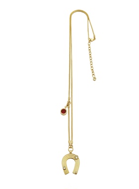 ALP施华洛水晶珍马蹄吊坠项链