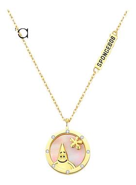 vana派大星粉贝母纯银小众女项链